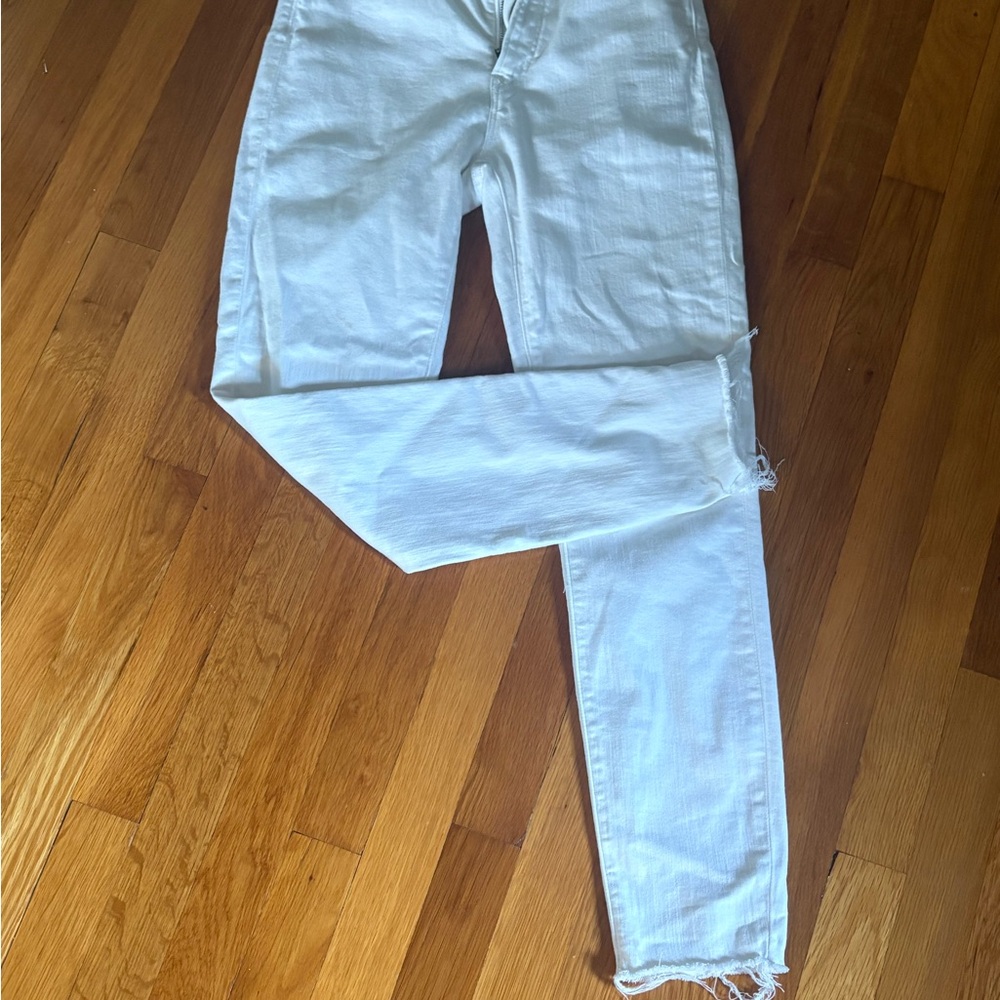 J. Crew White High-Rise Slim Jeans